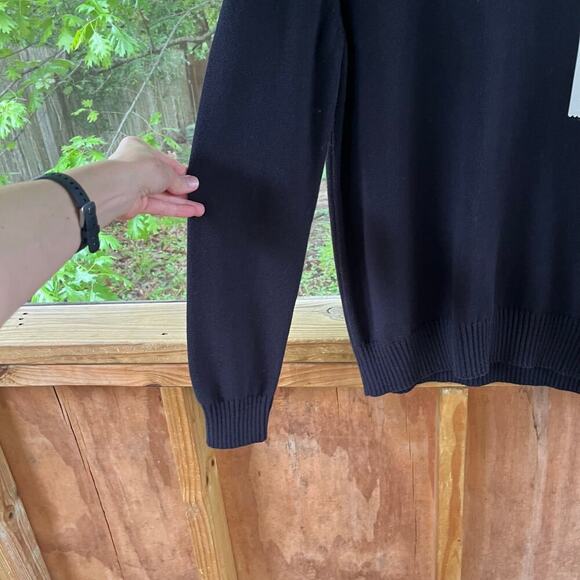 St. John's Bay Men's Zip Neck Pullover Sweater Black Size L. NEW - Picture 3 of 7